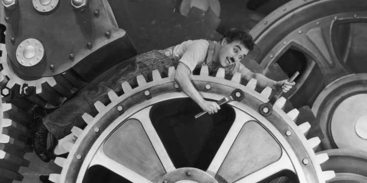 Chaplin Modern Times ساعت به وقت بردگی