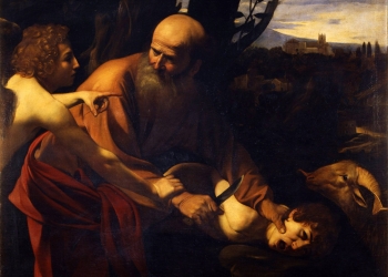 Caravaggio Sacrificio di Isacco Google Art Project scaled نقد خوانش کیرکگارد از تجربه دینی قربانی کردن اسحاق