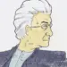 Jaques Lacan portrait (1901-1981) french psychoanalyst and psychiatrist. Ink and watercolor. By Nemomain